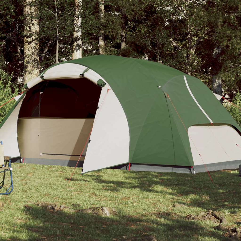 vidaXL Campingzelt 8 Personen Grün 360x430x195 cm 190T Taft