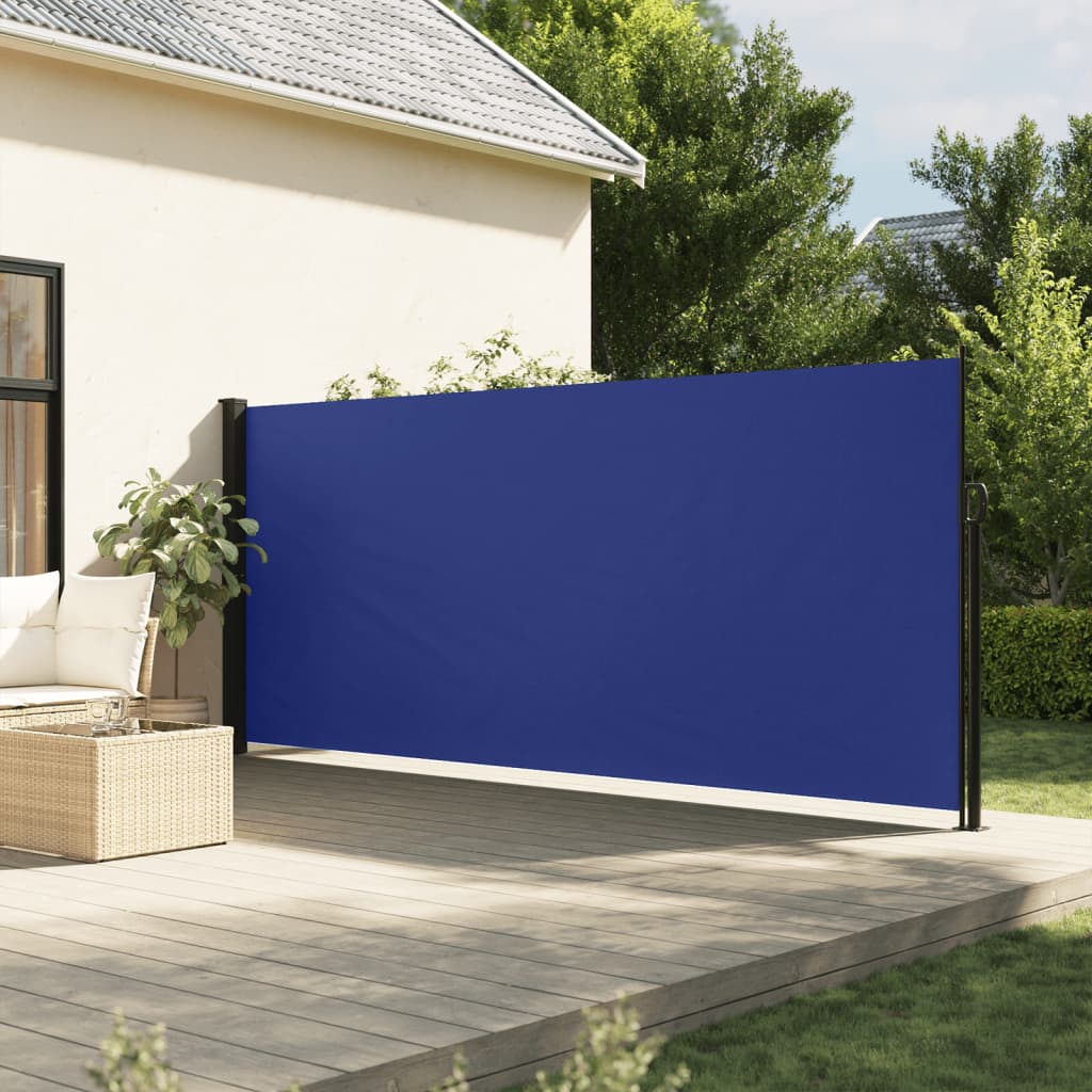 vidaXL Seitenmarkise Ausziehbar Blau 160x300 cm