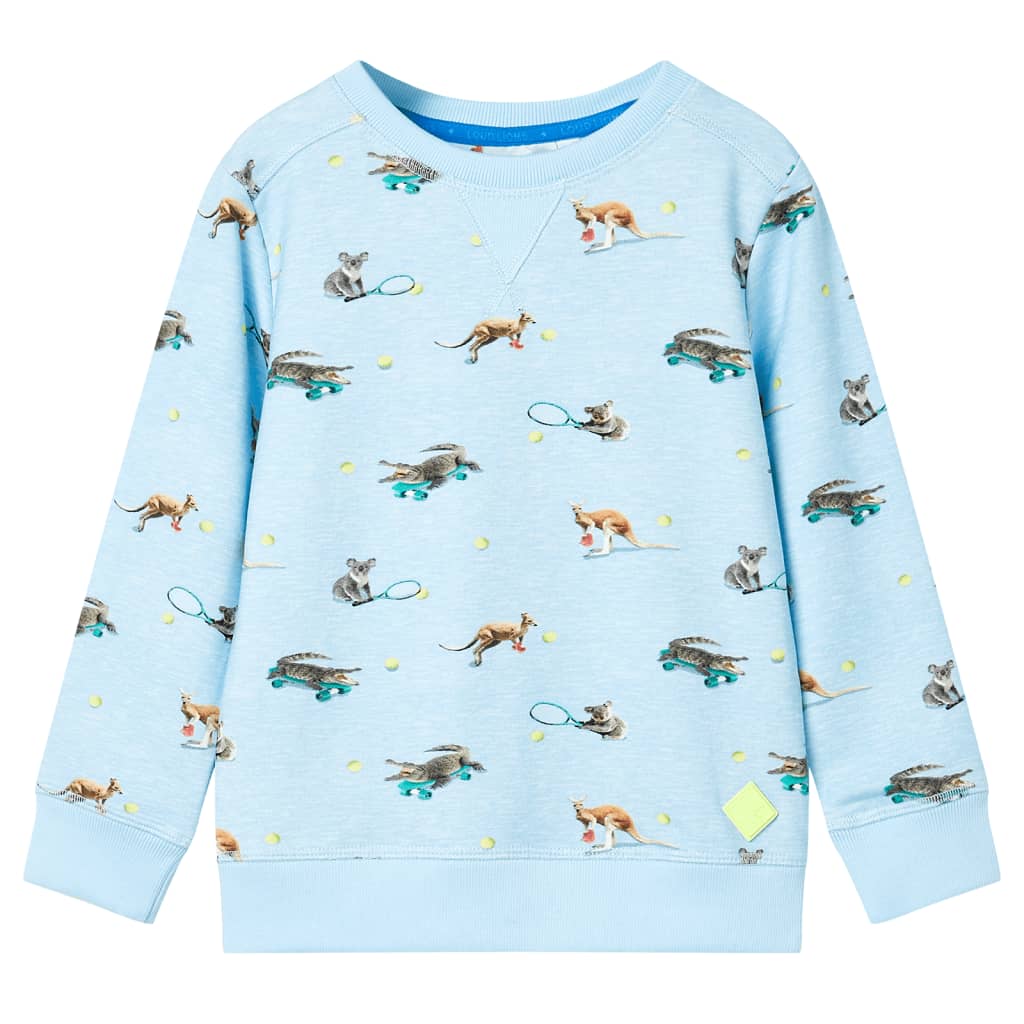Kinder-Sweatshirt Hellblau Melange 116