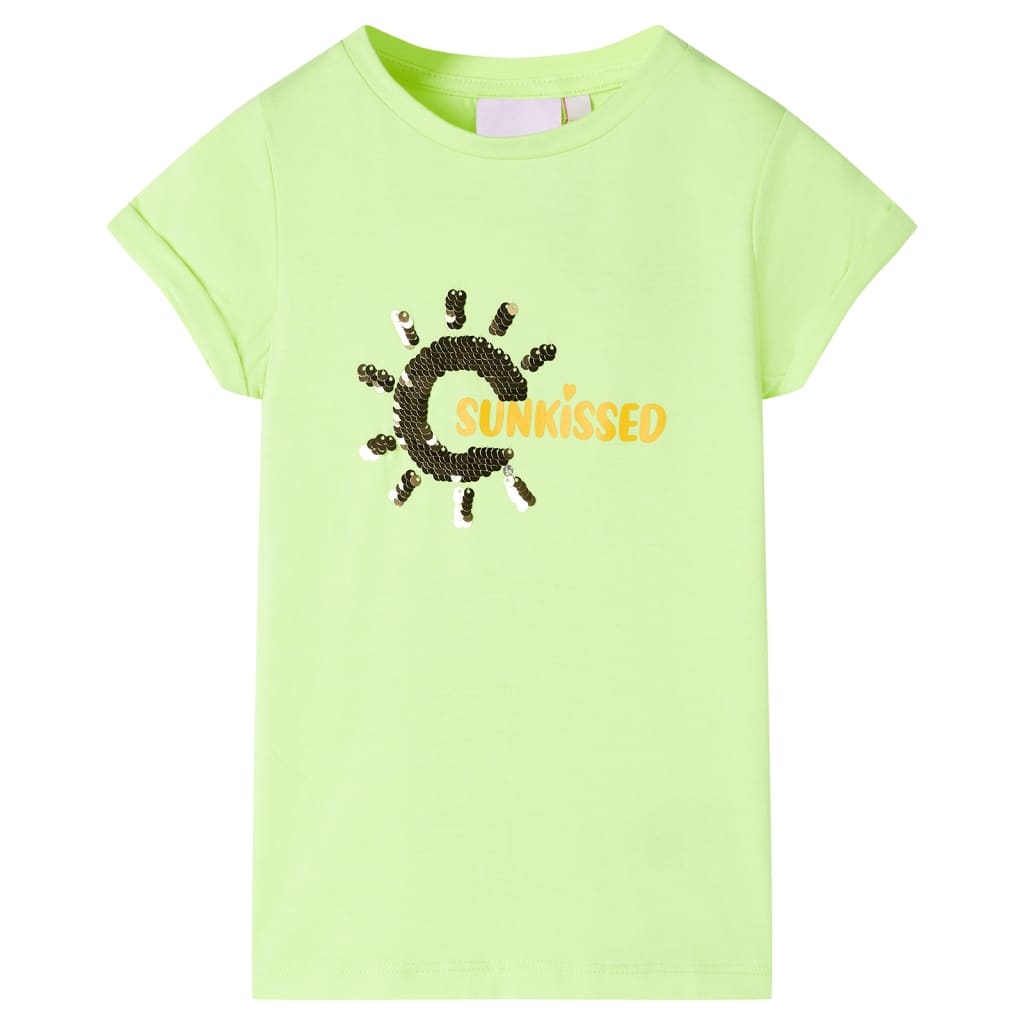 Kinder-T-Shirt Neongelb 116