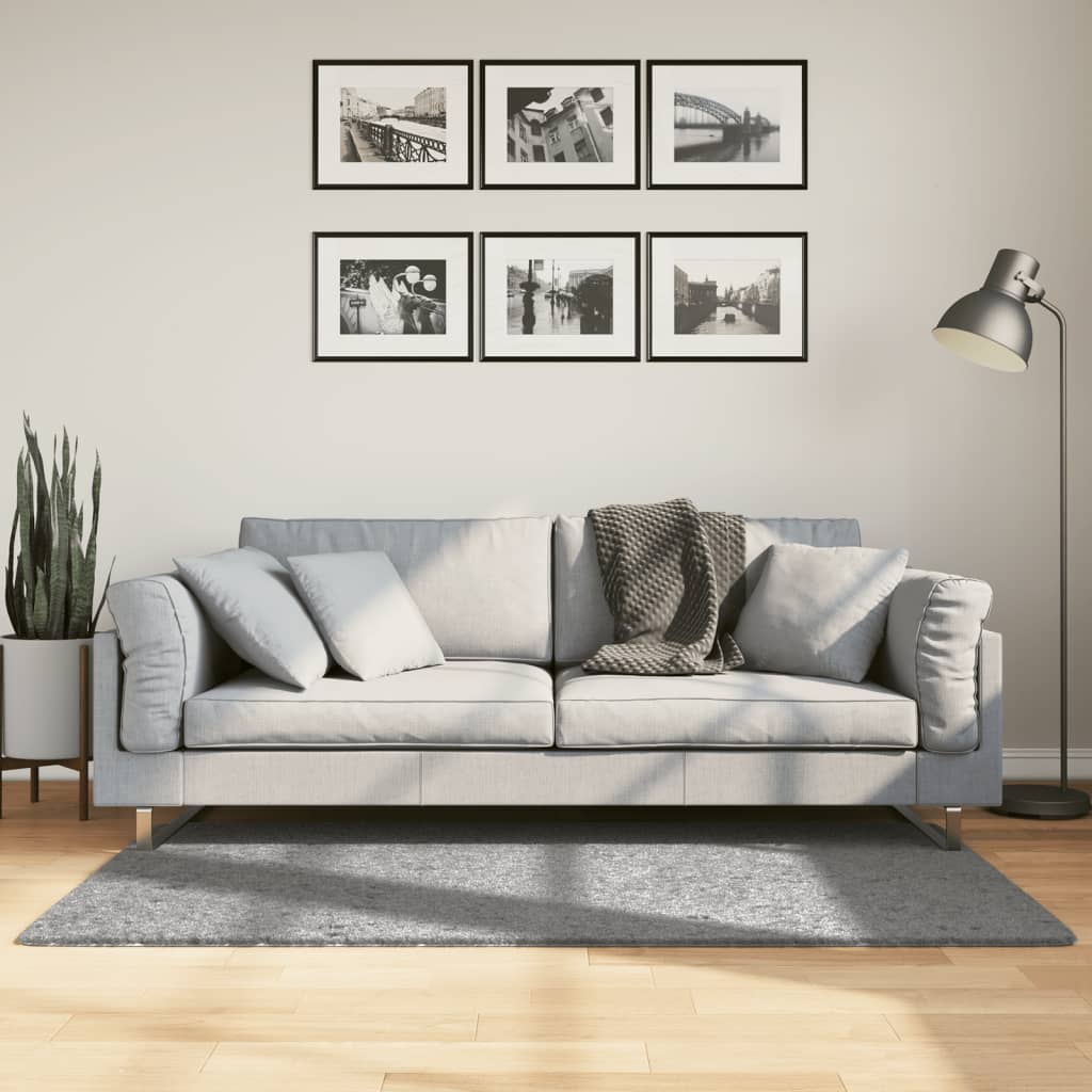 vidaXL Shaggy-Teppich PAMPLONA Hochflor Modern Grau 80x150 cm