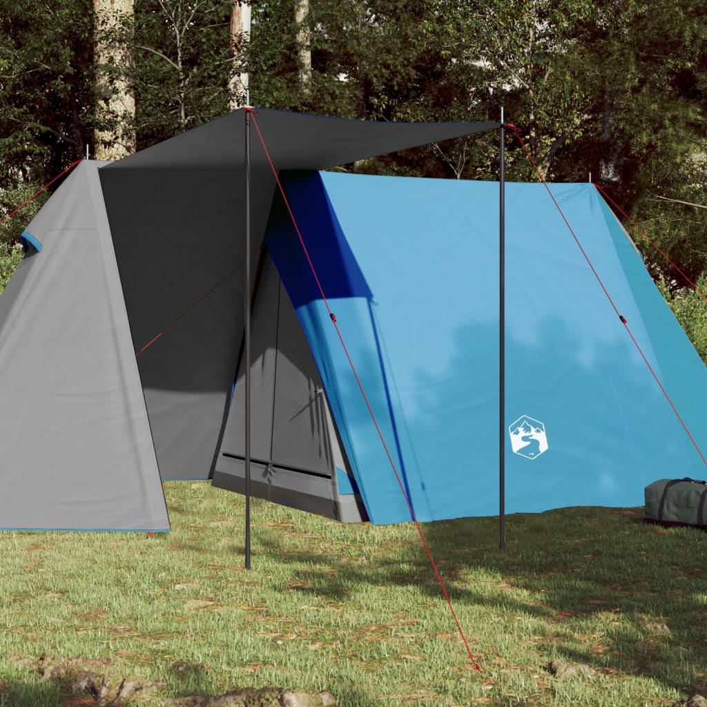 vidaXL Campingzelt 3 Personen Blau 465x220x170 cm 185T Taft