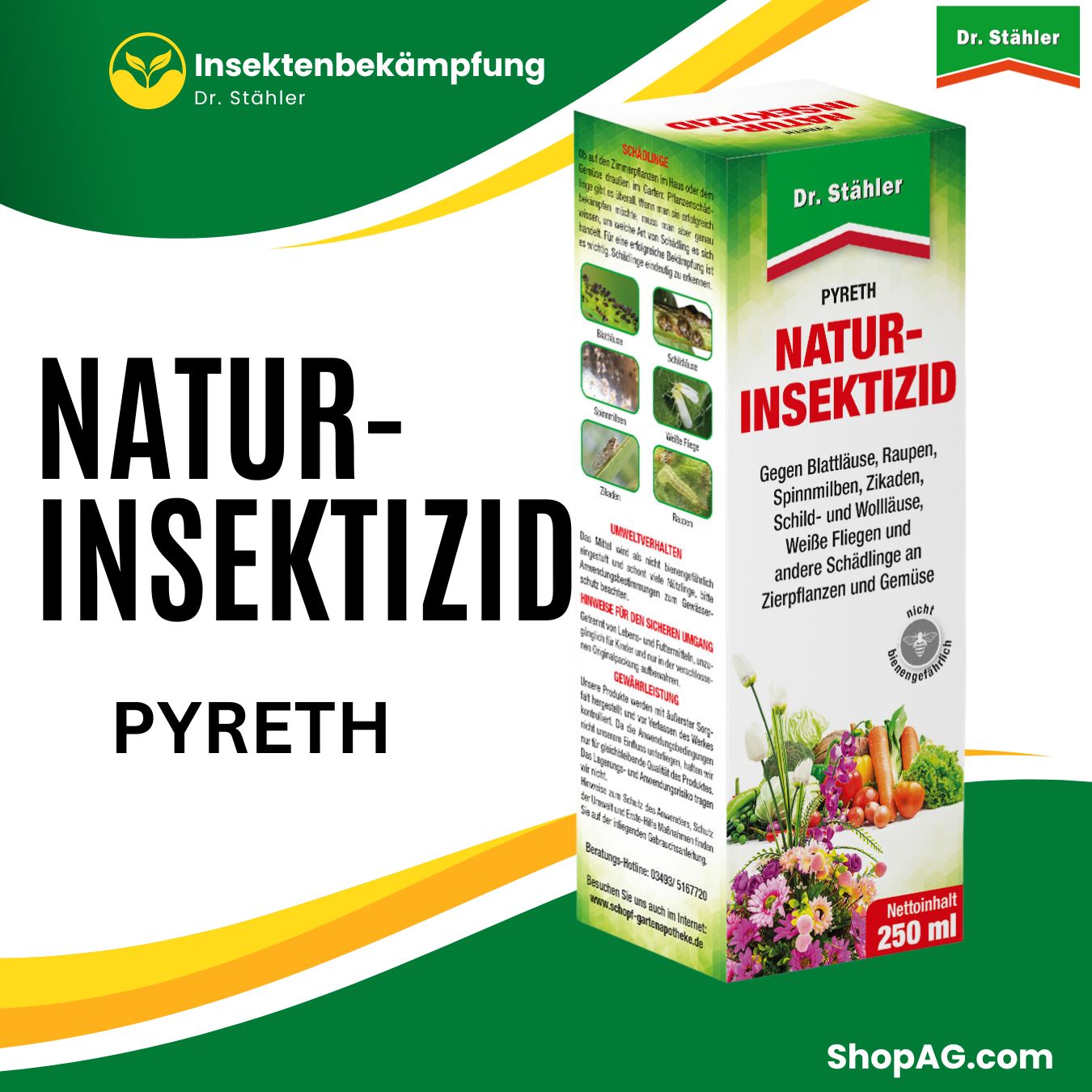 Pyreth Natur Insektizid 250 ml gegen saugende und beißende Insekten
